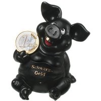 Sparschwein Schwarzgeld 21 cm hoch