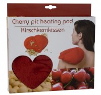 Kirschkernkissen Herzform rot
