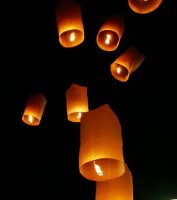 10 Himmelslaternen Wunschballon