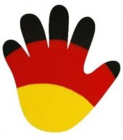 Hand f.Heckscheibenwischer schwarz-rot-gold