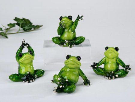 Yoga Frosch grasgrün Figur 8 cm, sortiert