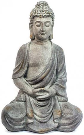 Buddha sitzend Buddha Skulptur Gartenfigur 47 cm groß