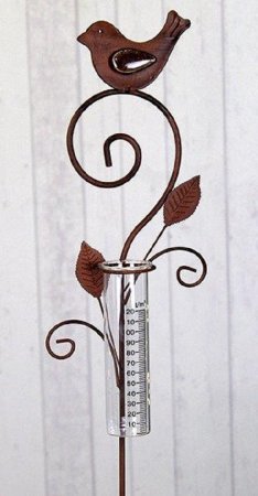 Gartenstecker Regenmesser Merle aus Metall L 108cm