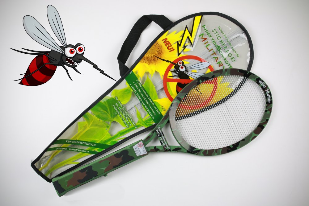 Hochwertige elektrische Fliegenklatsche Kultklatsche. Neue, edle