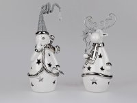 Formano Windlicht Schneemann oder Elch aus Keramik Deko Weihnachten
