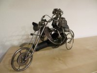Flaschenhalter Motorrad mit Paar Weinflasche Geschenk
