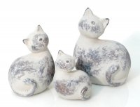 Süße Katze aus Keramik H 16,5 cm mittlere Größe